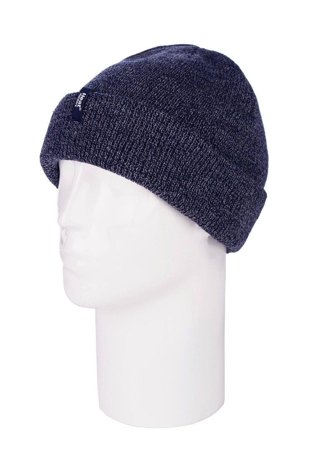 Heat Holders - Mens Fleece Lined Thermal Warm Winter Turn Over Cuffed Beanie Hat - Picture 12 of 14