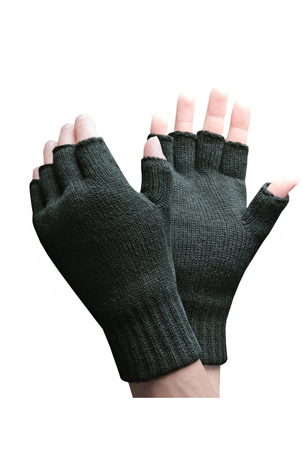 Soportes térmicos - Guantes sin dedos forrados térmicamente forrados térmicamente de invierno para hombre - Imagen 11 de 12