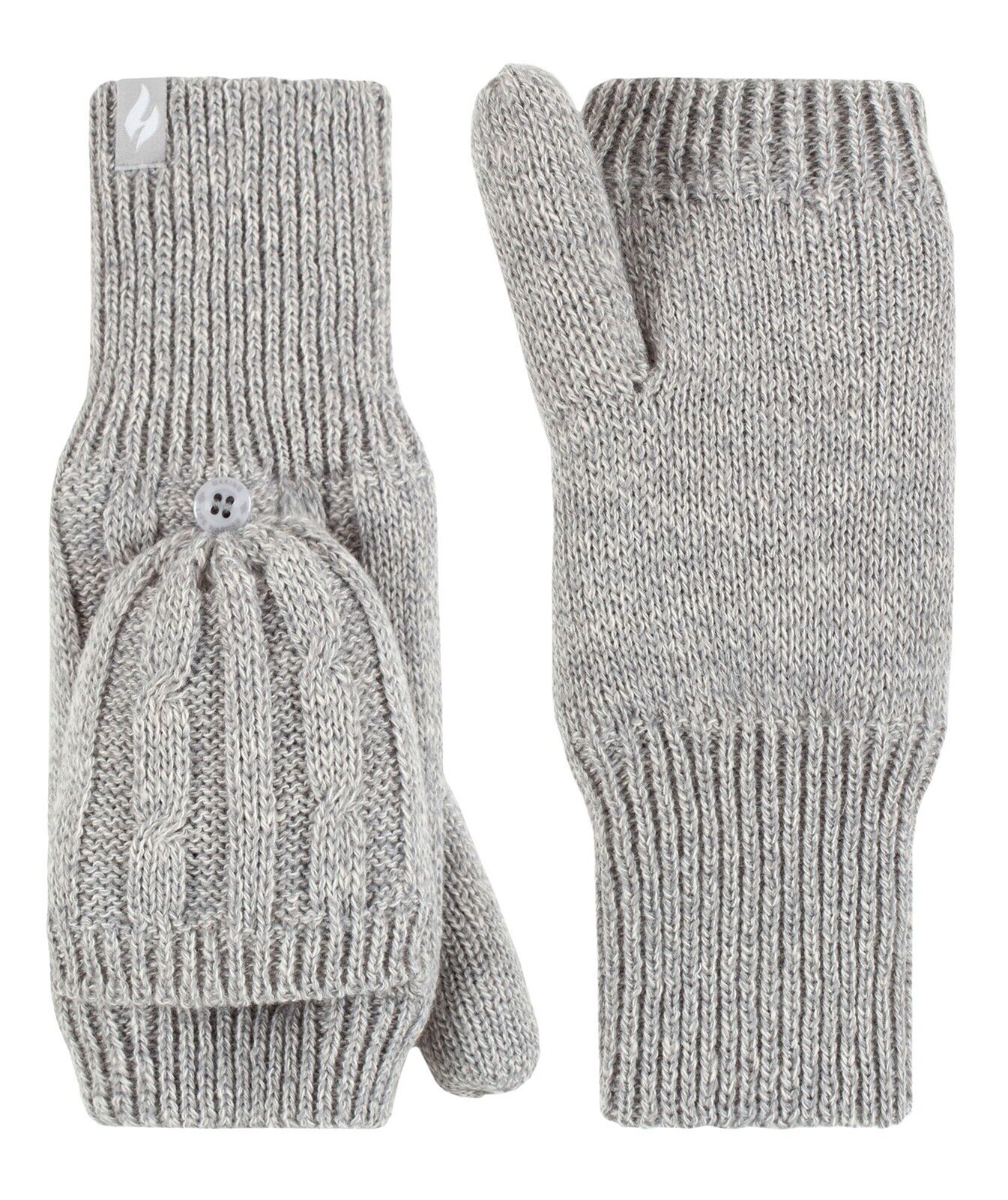 Heat Holders - Women's Thermal 2.3 TOG Converter Fingerless Cable Knit Gloves - Picture 10 of 43