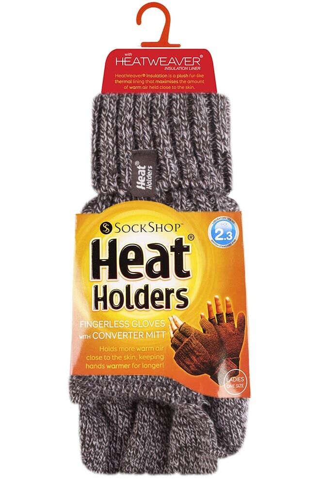 Heat Holders - Women's Thermal 2.3 TOG Converter Fingerless Cable Knit Gloves - Picture 14 of 43