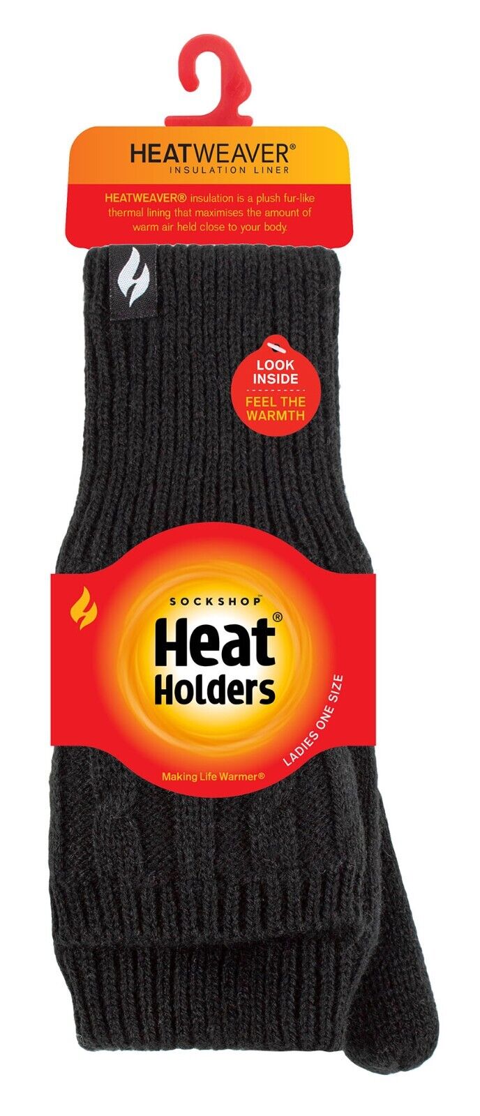 Heat Holders - Women's Thermal 2.3 TOG Converter Fingerless Cable Knit Gloves - Picture 17 of 43