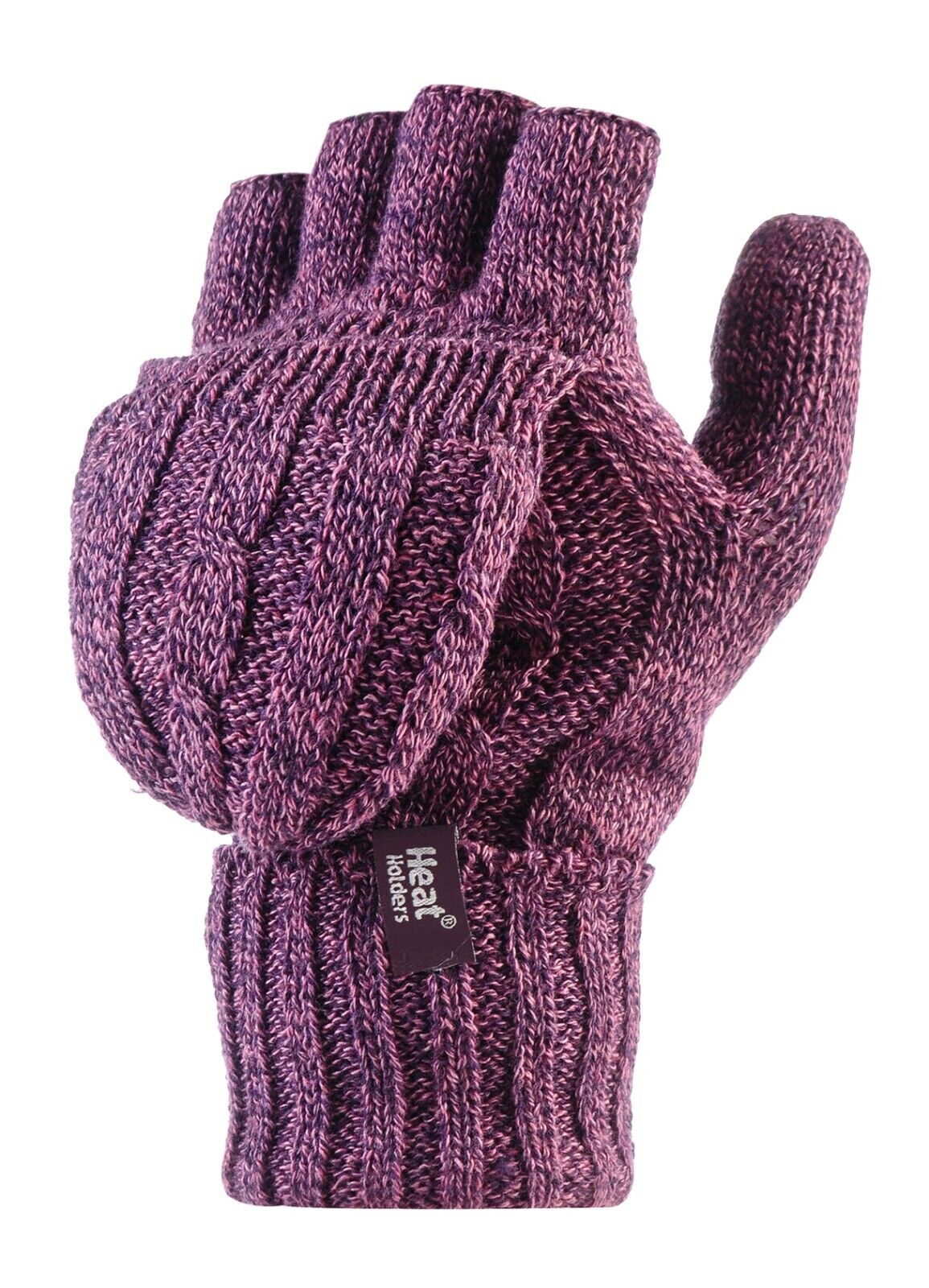 Heat Holders - Women's Thermal 2.3 TOG Converter Fingerless Cable Knit Gloves - Picture 21 of 43