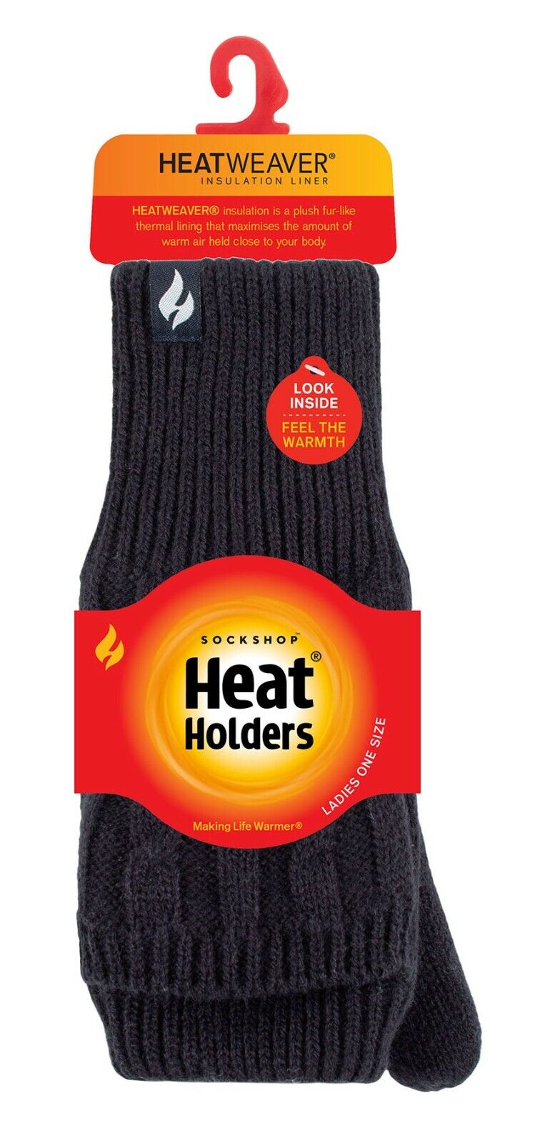 Heat Holders - Women's Thermal 2.3 TOG Converter Fingerless Cable Knit Gloves - Picture 25 of 43