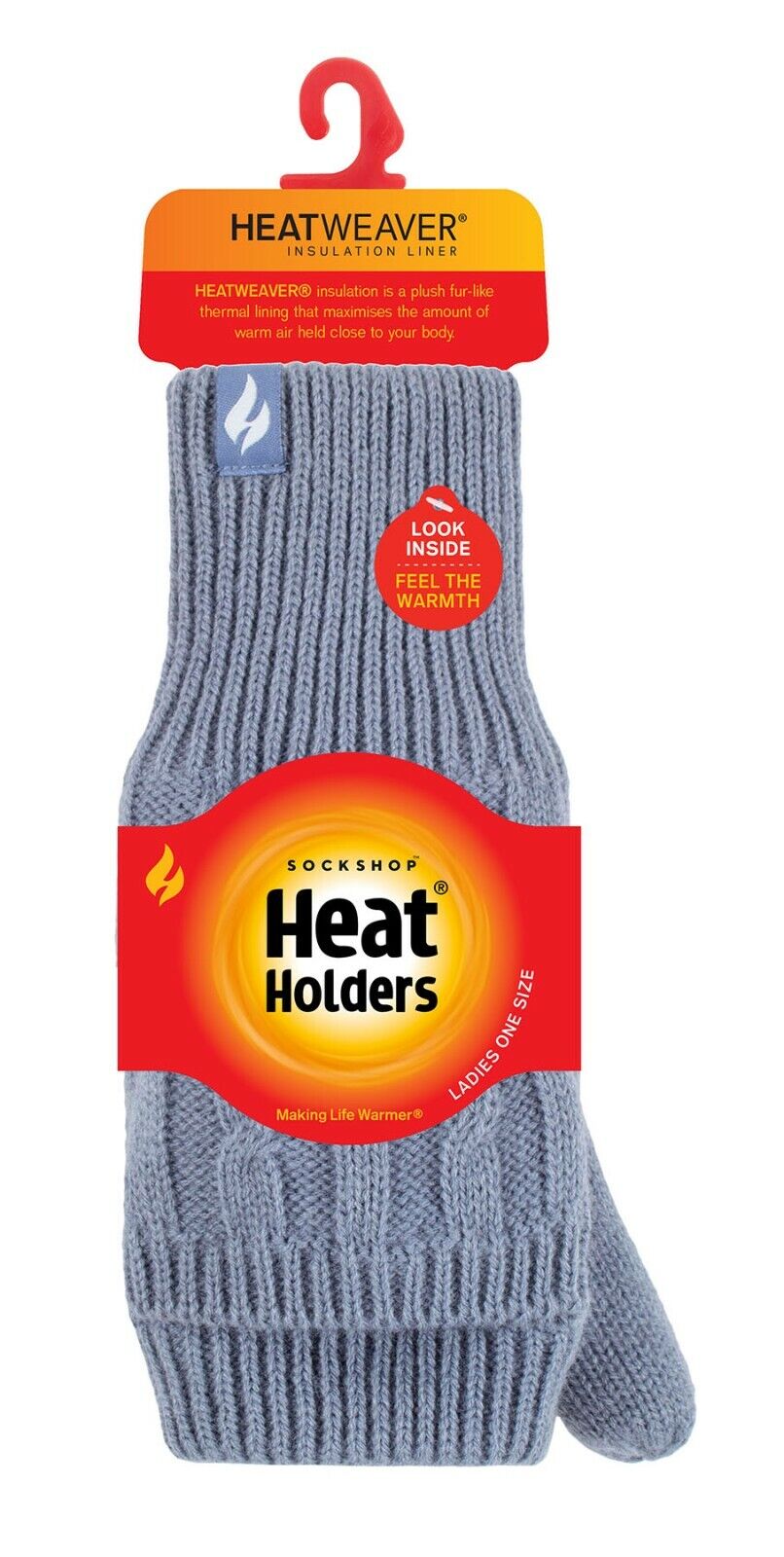 Heat Holders - Women's Thermal 2.3 TOG Converter Fingerless Cable Knit Gloves - Picture 30 of 43