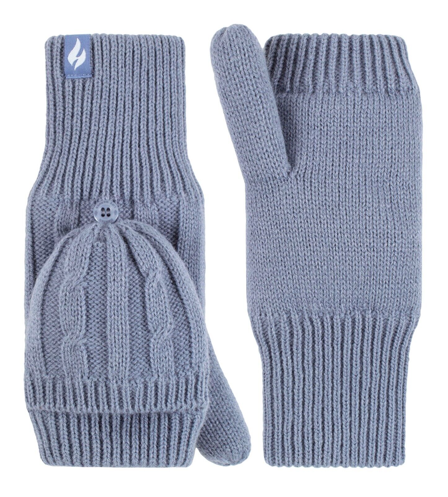Heat Holders - Women's Thermal 2.3 TOG Converter Fingerless Cable Knit Gloves - Picture 31 of 43