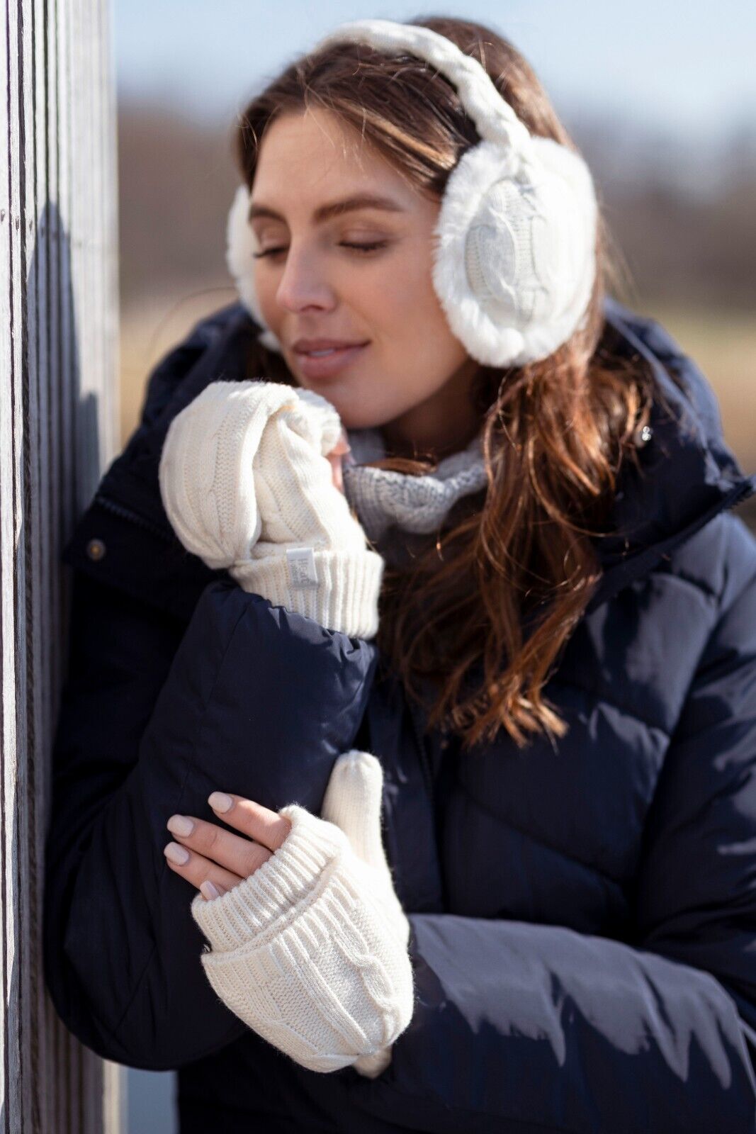 Heat Holders - Women's Thermal 2.3 TOG Converter Fingerless Cable Knit Gloves - Picture 38 of 43