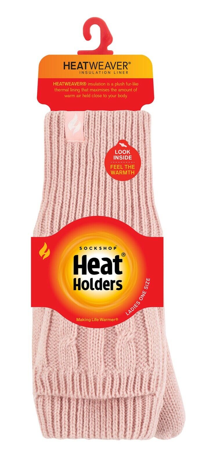 Heat Holders - Women's Thermal 2.3 TOG Converter Fingerless Cable Knit Gloves - Picture 40 of 43