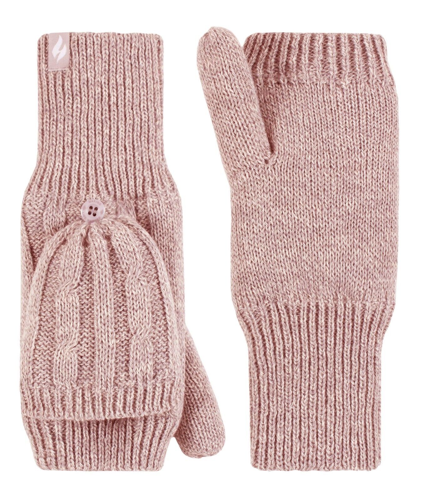 Heat Holders - Women's Thermal 2.3 TOG Converter Fingerless Cable Knit Gloves - Picture 41 of 43