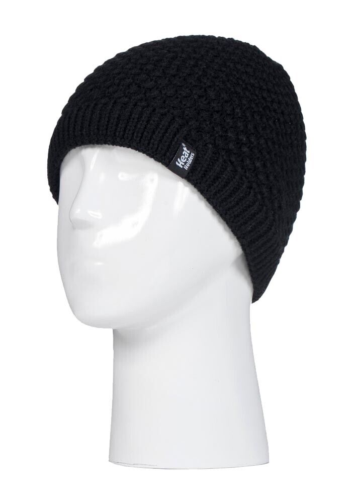 Heat Holders - Womens Knitted Style Fleece Lined Warm Thermal Winter Beanie Hat - Picture 10 of 27