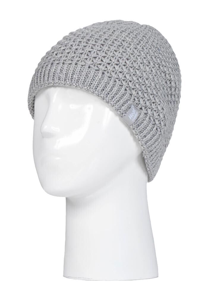 Heat Holders - Womens Knitted Style Fleece Lined Warm Thermal Winter Beanie Hat - Picture 14 of 27
