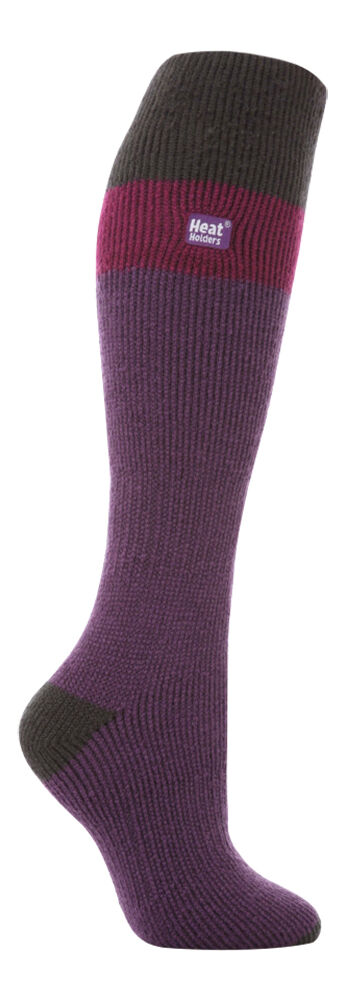 Heat Holders Ladies Soft Touch Leg Length Striped Patterned Snow Ski Socks - Picture 8 of 13