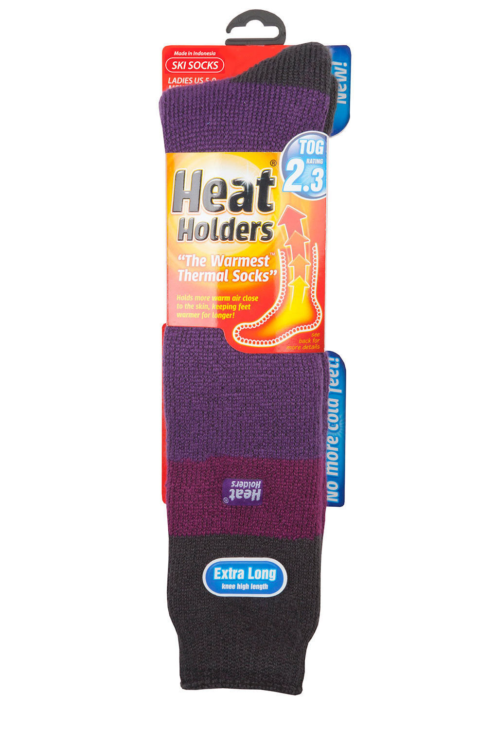 Heat Holders Ladies Soft Touch Leg Length Striped Patterned Snow Ski Socks - Picture 9 of 13