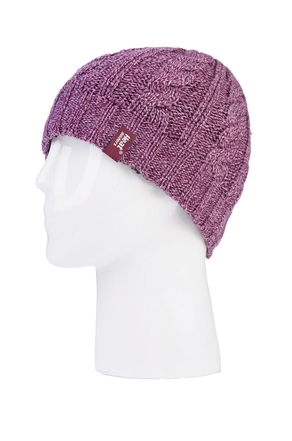 Heat Holders - Womens 3.4 TOG Fleece Lined Cable Knit Thermal Winter Hat - Picture 14 of 17