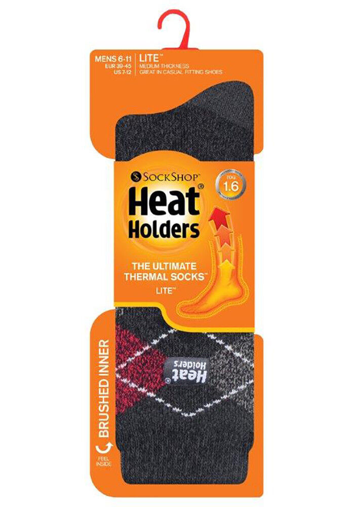 Heat Holders Lite - Men's Warm Fancy Thermal Ghosts Winter Socks - Picture 14 of 30