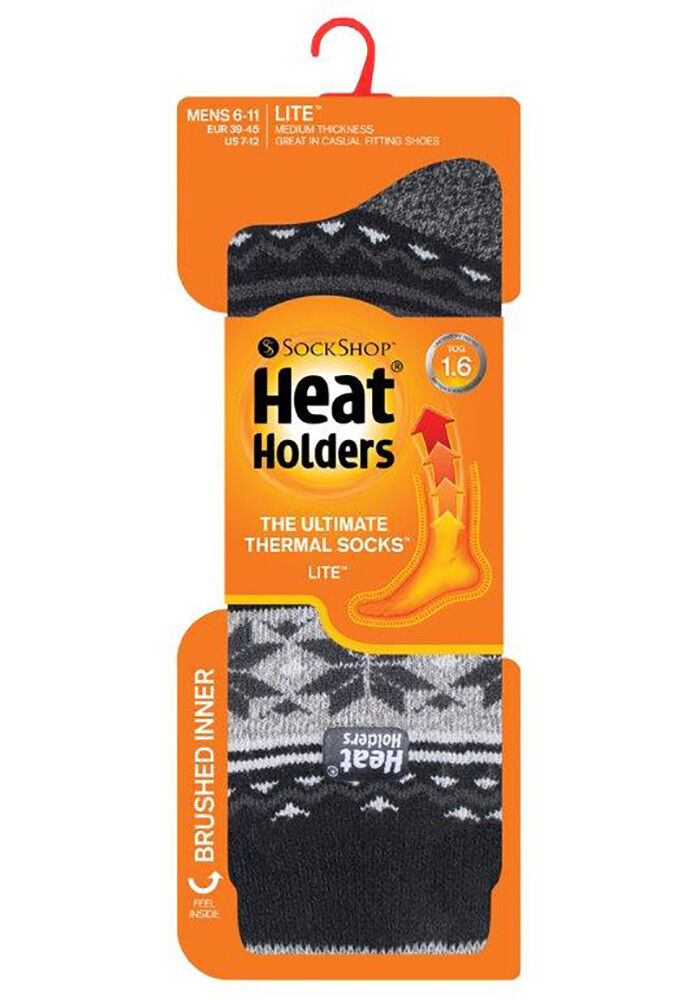 Heat Holders Lite - Men's Warm Fancy Thermal Ghosts Winter Socks - Picture 16 of 30