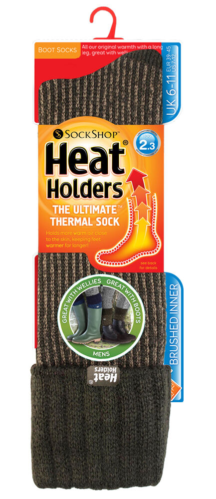 Heat Holders Mens Thermal Long Ribbed Boot Socks 6-11 UK, 39-45 EU, 7-12 US - Picture 6 of 7