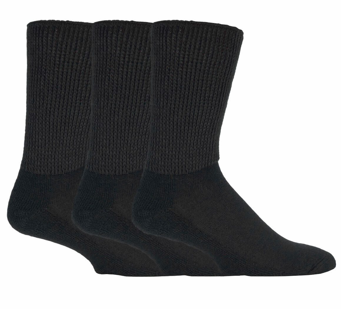 IOMI - 3er-Pack extra breite nicht elastische Diabetikersocken für Herren und Damen für geschwollene Beine - Bild 4 von 9