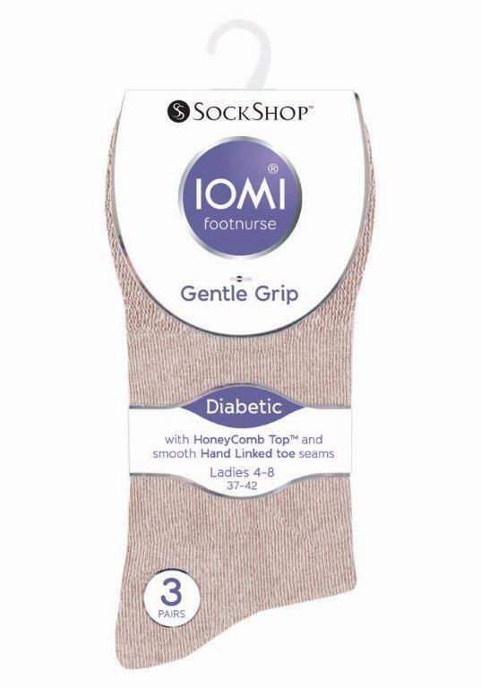 IOMI - 6er pack damen ohne gummi weitschaft baumwolle diabetikersocken 8 farben - Picture 13 of 35