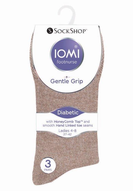 IOMI - 6er pack damen ohne gummi weitschaft baumwolle diabetikersocken 8 farben - Picture 19 of 35