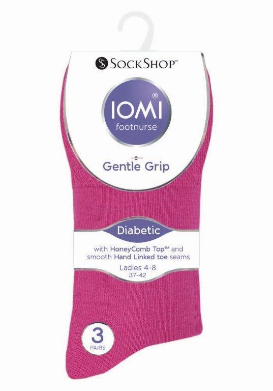 IOMI - 6er pack damen ohne gummi weitschaft baumwolle diabetikersocken 8 farben - Picture 22 of 35