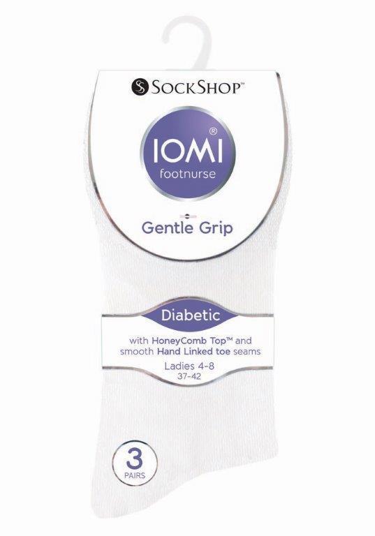 IOMI - 6er pack damen ohne gummi weitschaft baumwolle diabetikersocken 8 farben - Picture 28 of 35