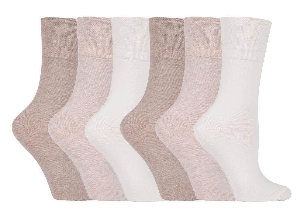 IOMI - 6er pack damen ohne gummi weitschaft baumwolle diabetikersocken 8 farben - Picture 30 of 35
