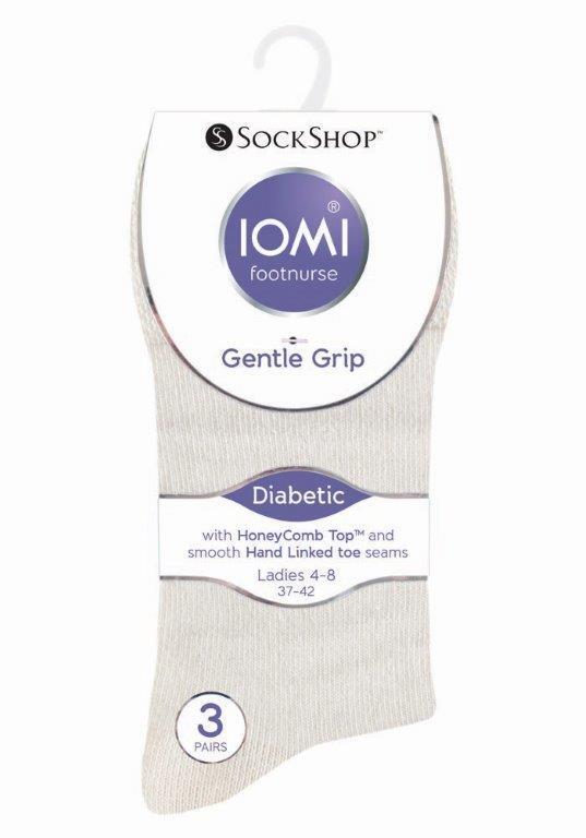 IOMI - 6er pack damen ohne gummi weitschaft baumwolle diabetikersocken 8 farben - Picture 31 of 35