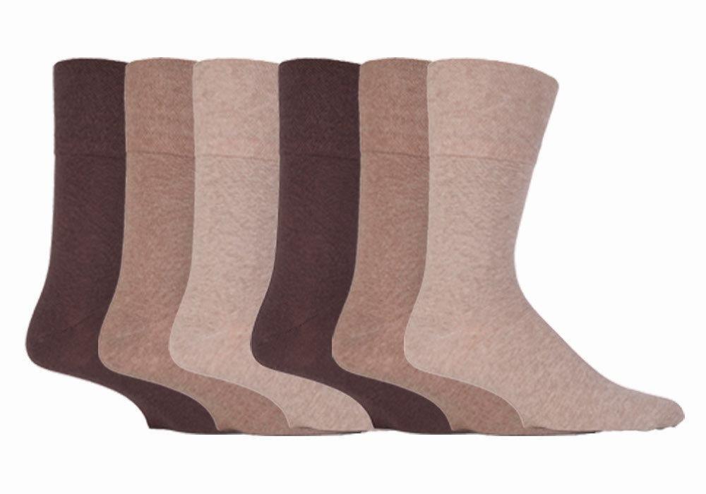 IOMI - 6er-Pack dünne extra breite lose Oberteil nicht elastische Baumwoll-Diabetikersocken für Herren - Bild 11 von 25