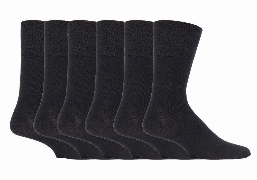 IOMI - 6er-Pack dünne extra breite lose Oberteil nicht elastische Baumwoll-Diabetikersocken für Herren - Bild 14 von 25