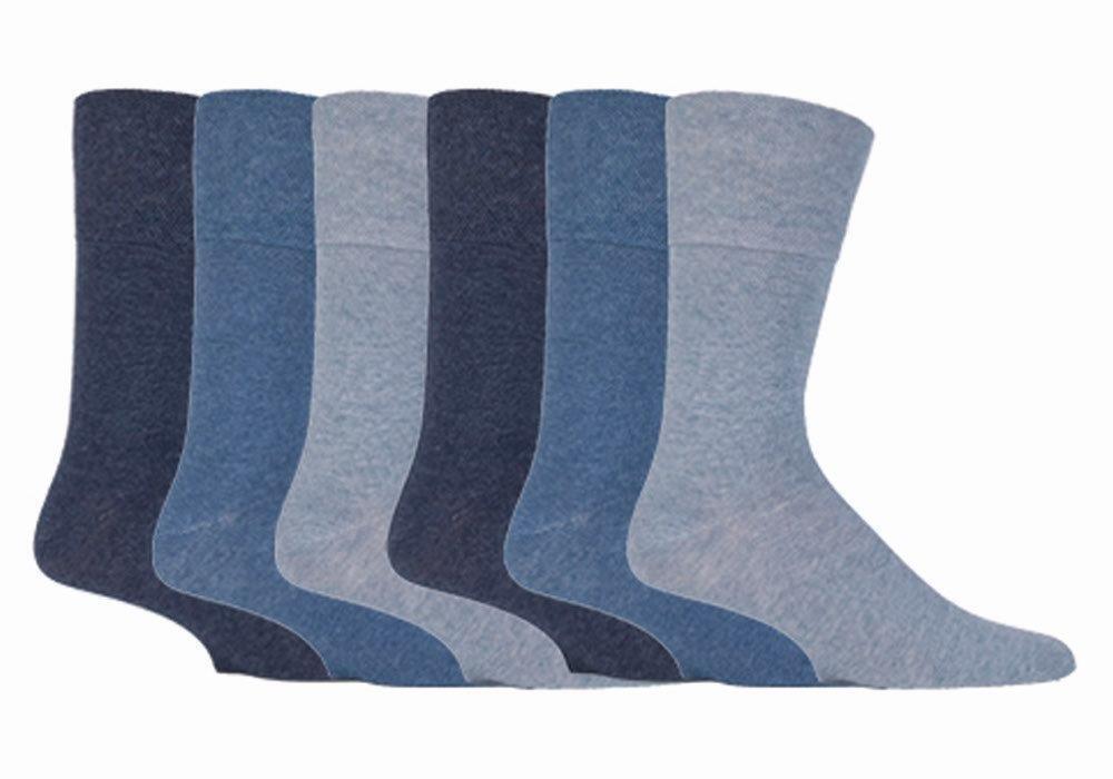 IOMI - 6er-Pack dünne extra breite lose Oberteil nicht elastische Baumwoll-Diabetikersocken für Herren - Bild 17 von 25