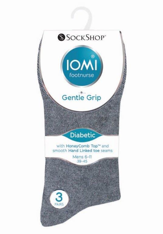 IOMI - 6er-Pack dünne extra breite lose Oberteil nicht elastische Baumwoll-Diabetikersocken für Herren - Bild 22 von 25