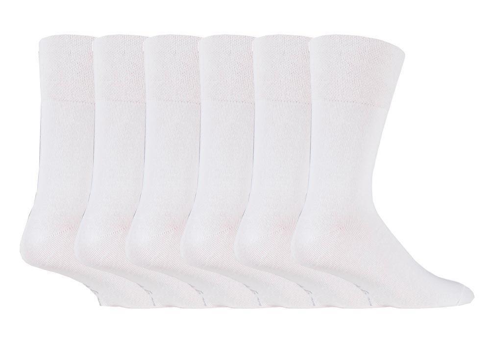 IOMI - 6er-Pack dünne extra breite lose Oberteil nicht elastische Baumwoll-Diabetikersocken für Herren - Bild 23 von 25