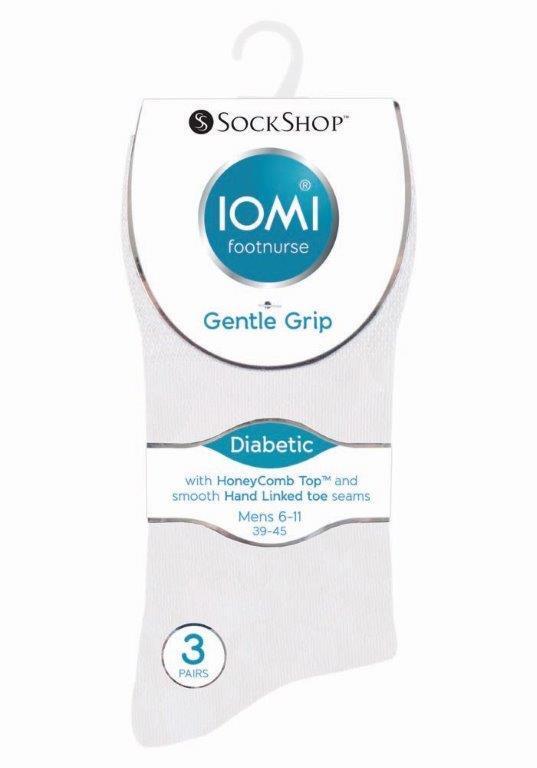 IOMI - 6er-Pack dünne extra breite lose Oberteil nicht elastische Baumwoll-Diabetikersocken für Herren - Bild 24 von 25