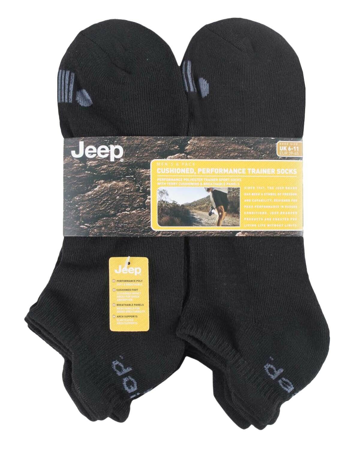 JEEP - 6 paia di calzini sportivi ammortizzati da uomo per corsa - Foto 4 di 10