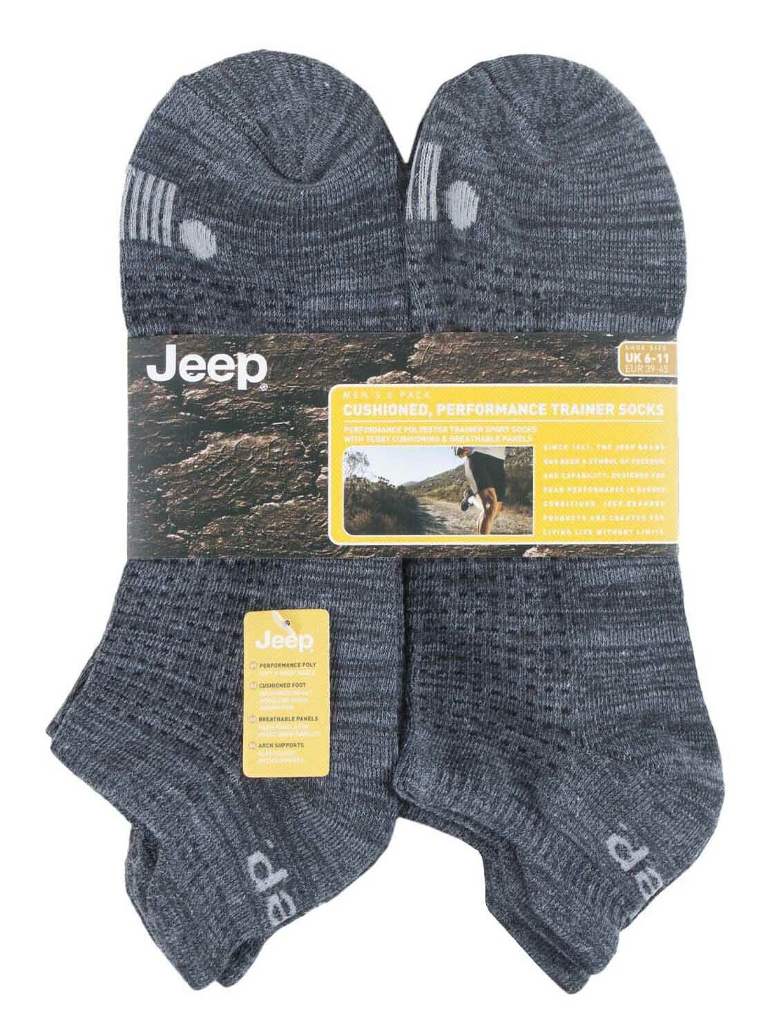 JEEP - 6 paia di calzini sportivi ammortizzati da uomo per corsa - Foto 8 di 10