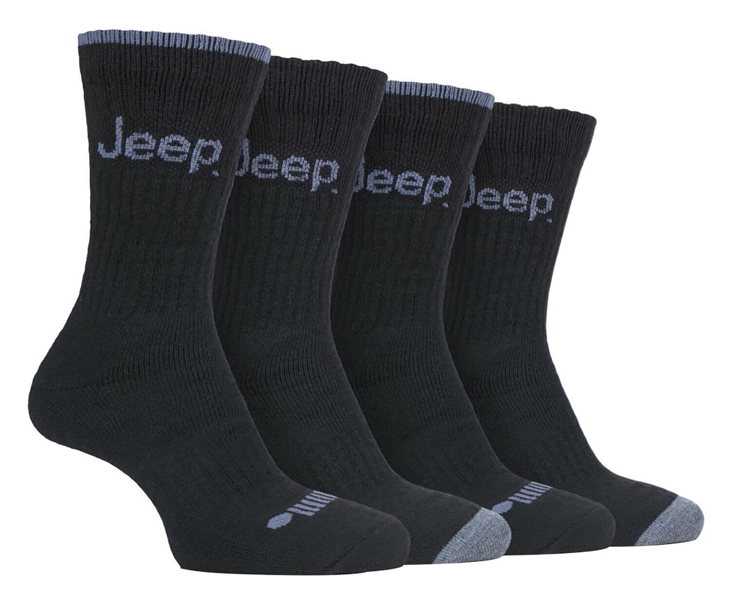 Paquete de 4 calcetines bota acolchados Jeep rica mezcla de algodón absorción de impactos Terry - Imagen 6 de 17