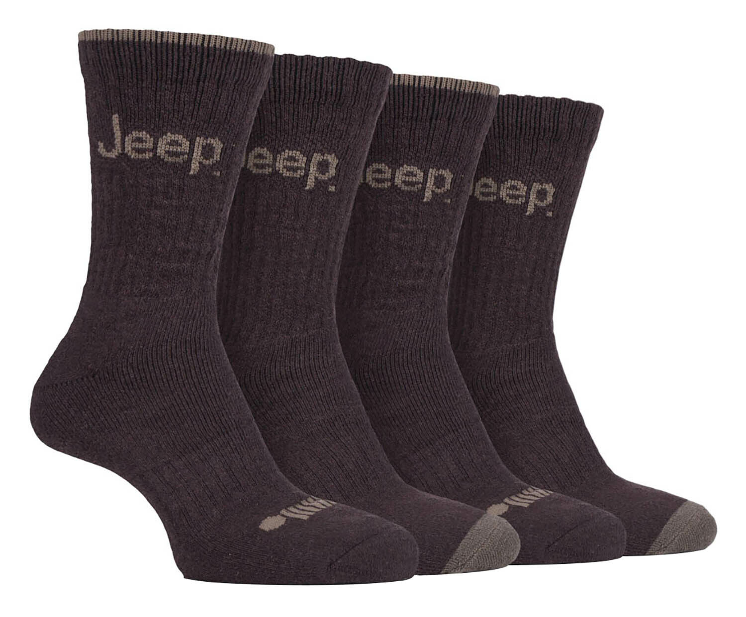 Paquete de 4 calcetines bota acolchados Jeep rica mezcla de algodón absorción de impactos Terry - Imagen 8 de 17
