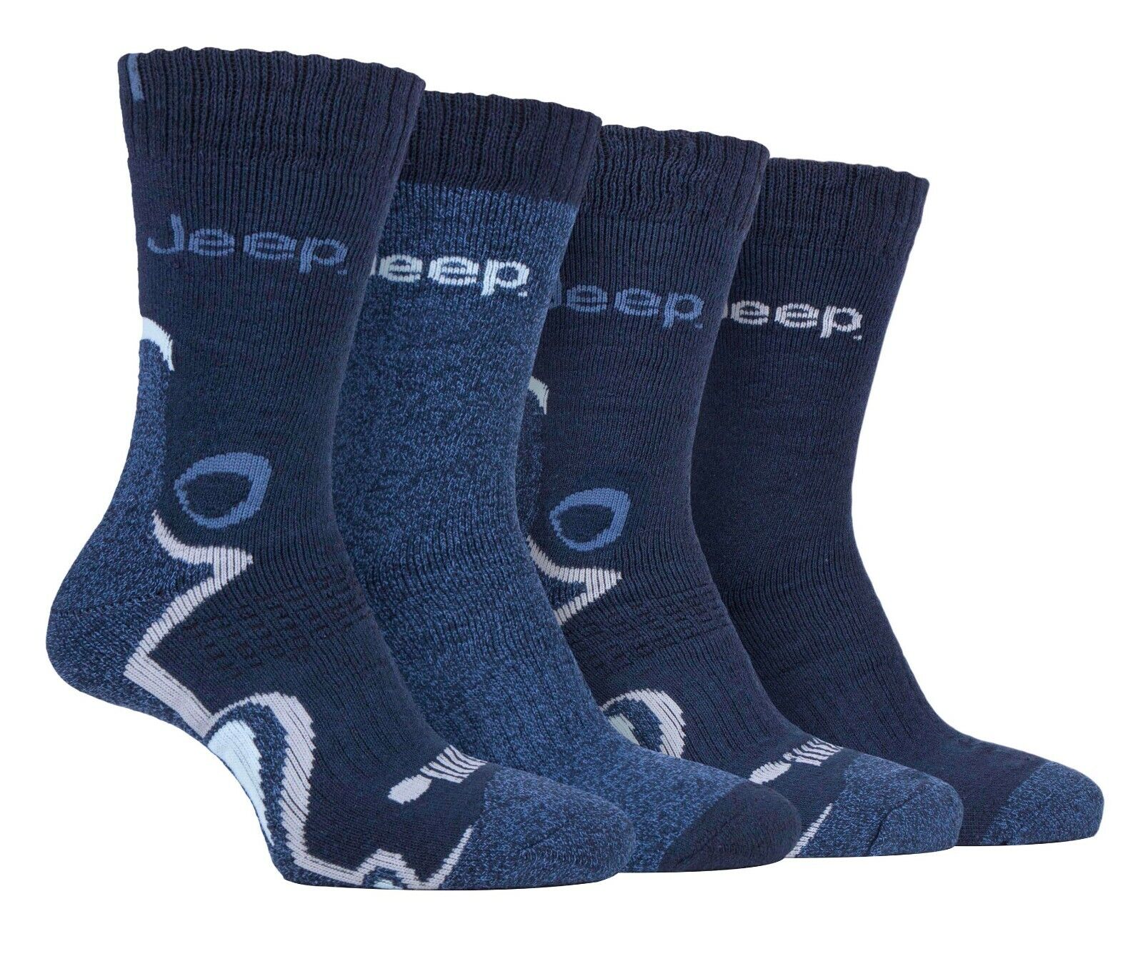 Paquete de 4 calcetines bota acolchados Jeep rica mezcla de algodón absorción de impactos Terry - Imagen 16 de 17