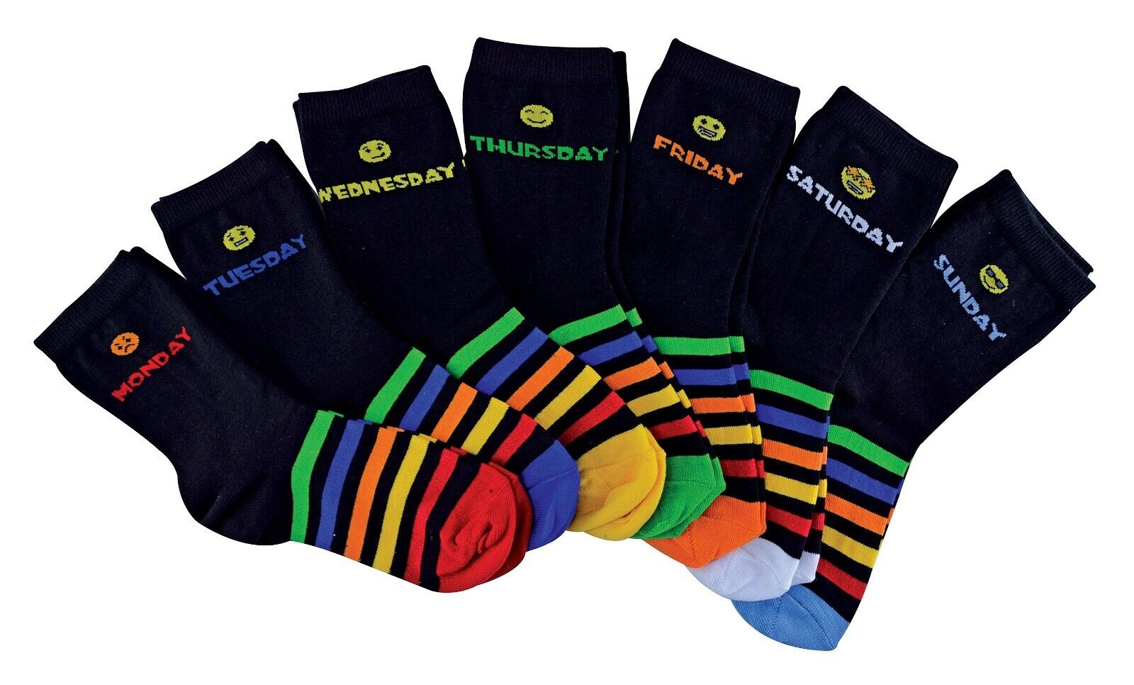 Kids Novelty Every Day of the Week Socks | 7 Pairs | Boys & Girls | School Socks - Picture 5 of 10