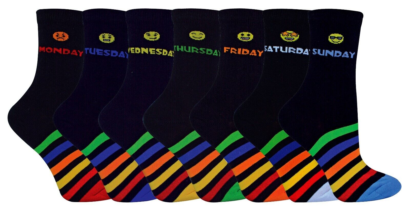 Kids Novelty Every Day of the Week Socks | 7 Pairs | Boys & Girls | School Socks - Picture 6 of 10