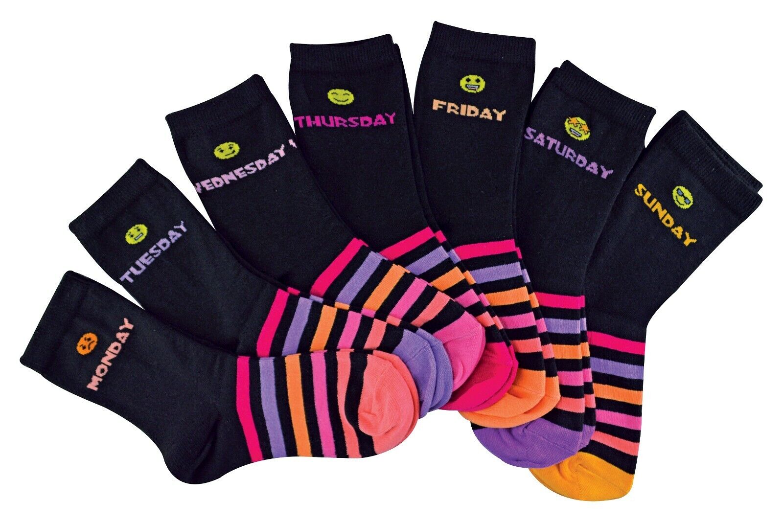 Kids Novelty Every Day of the Week Socks | 7 Pairs | Boys & Girls | School Socks - Picture 8 of 10