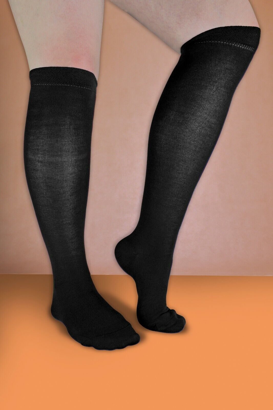 Paquete de 2 pares de calcetines de bambú transpirables súper suaves pierna extra larga - Imagen 9 de 35