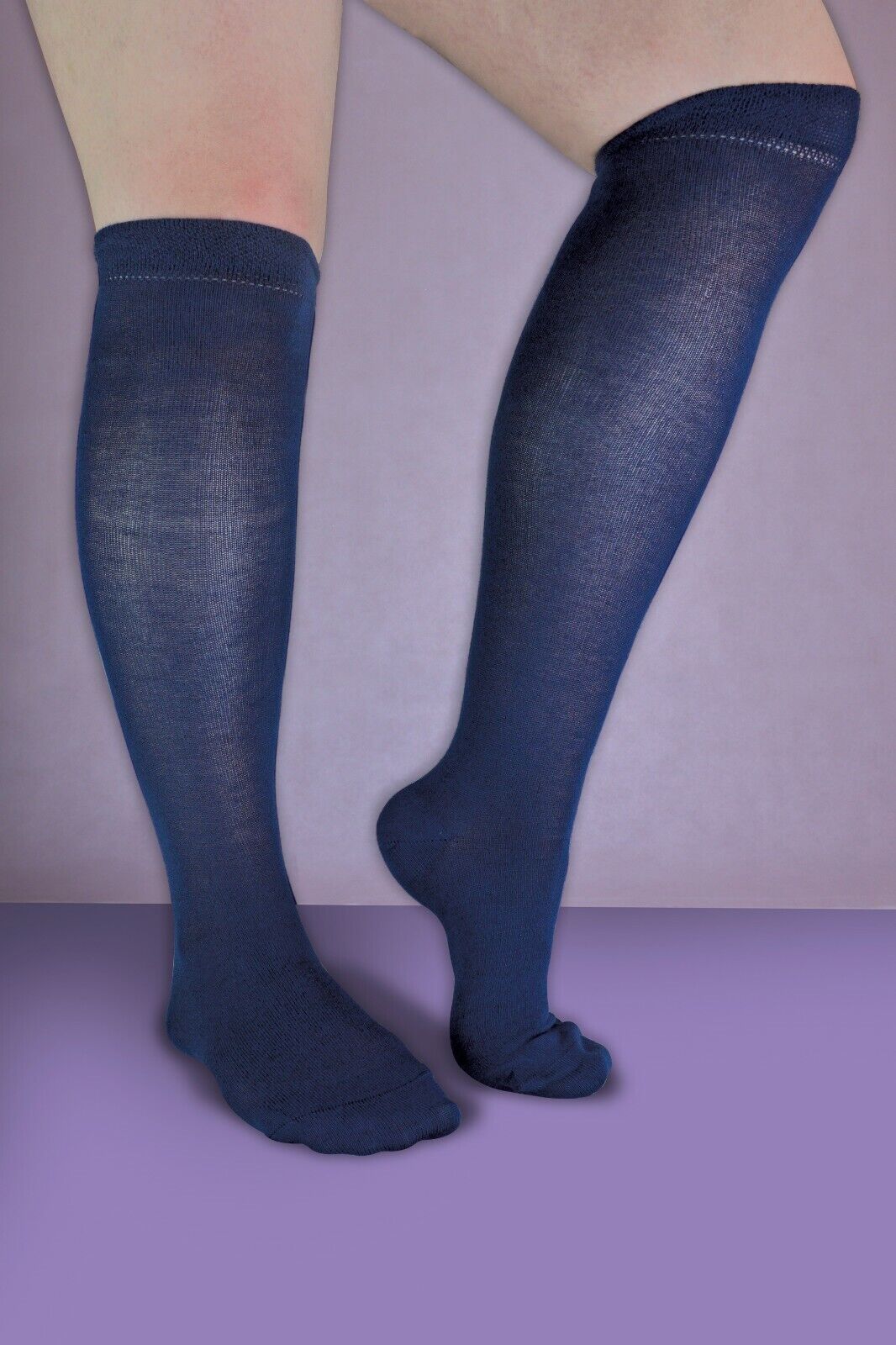 Paquete de 2 pares de calcetines de bambú transpirables súper suaves pierna extra larga - Imagen 15 de 35