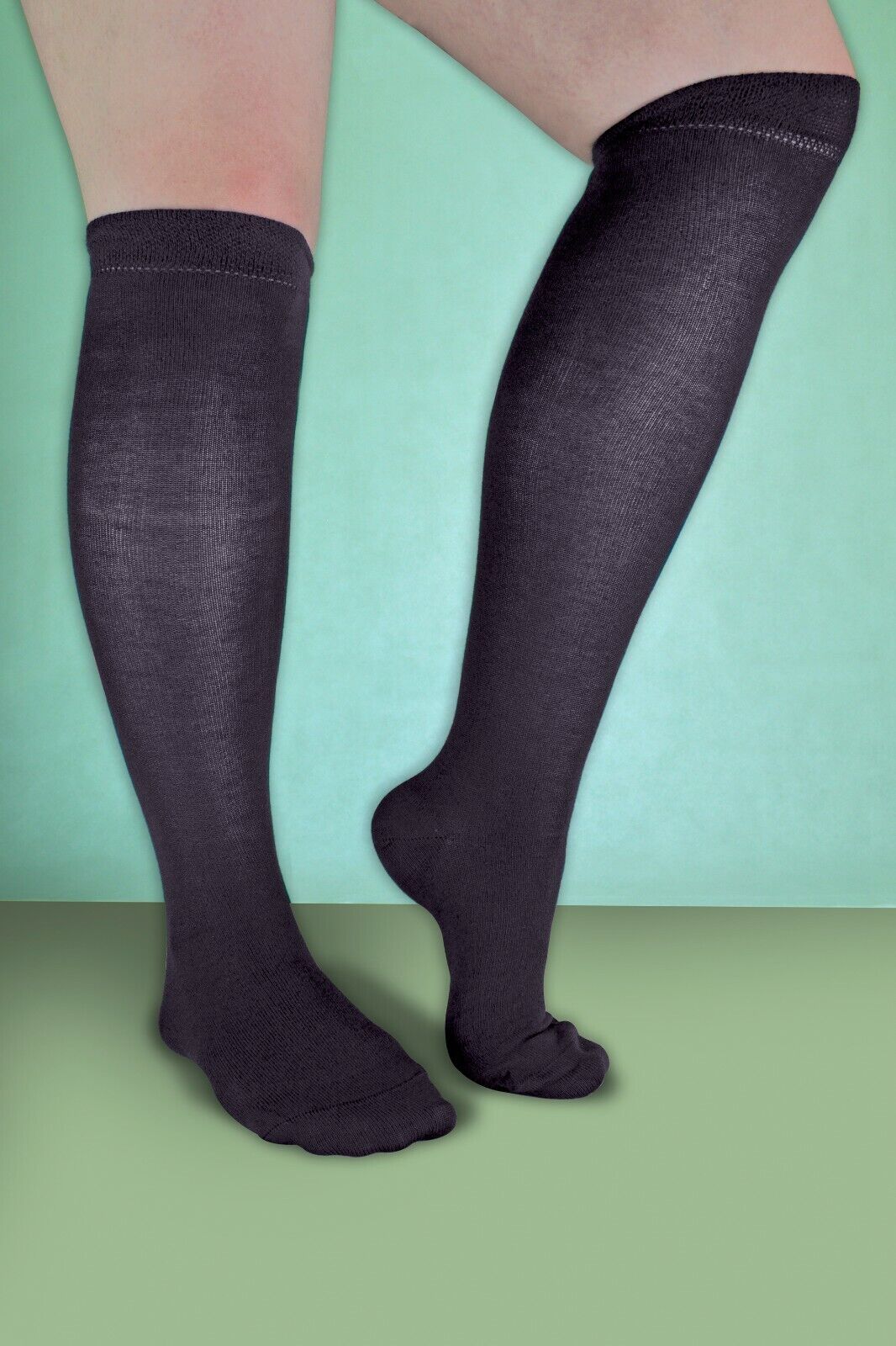 Paquete de 2 pares de calcetines de bambú transpirables súper suaves pierna extra larga - Imagen 21 de 35