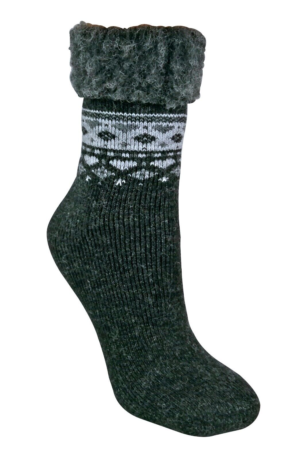 Damen flauschig gemustert Winter warm Thermo Wollmischung Lounge Bett Socken LTOWS - Bild 9 von 54