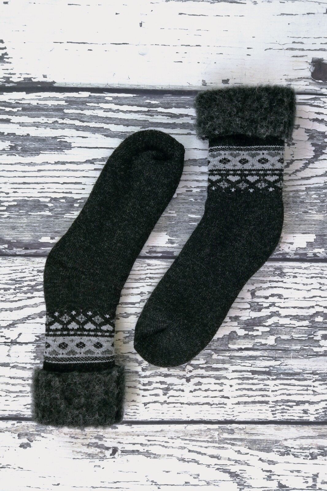 Damen flauschig gemustert Winter warm Thermo Wollmischung Lounge Bett Socken LTOWS - Bild 11 von 54
