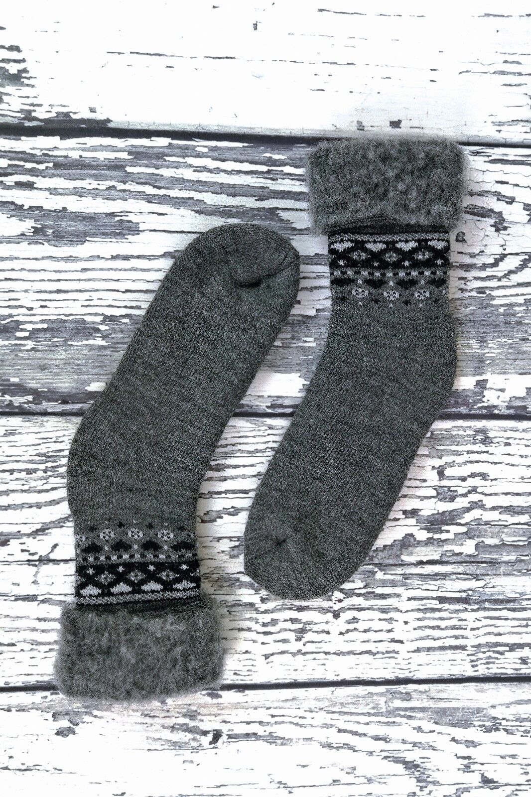 Damen flauschig gemustert Winter warm Thermo Wollmischung Lounge Bett Socken LTOWS - Bild 17 von 54