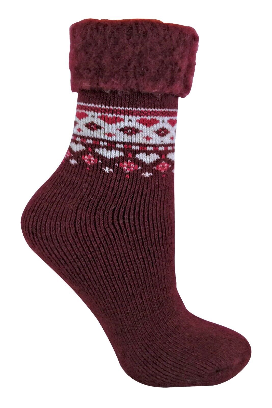 Damen flauschig gemustert Winter warm Thermo Wollmischung Lounge Bett Socken LTOWS - Bild 19 von 54