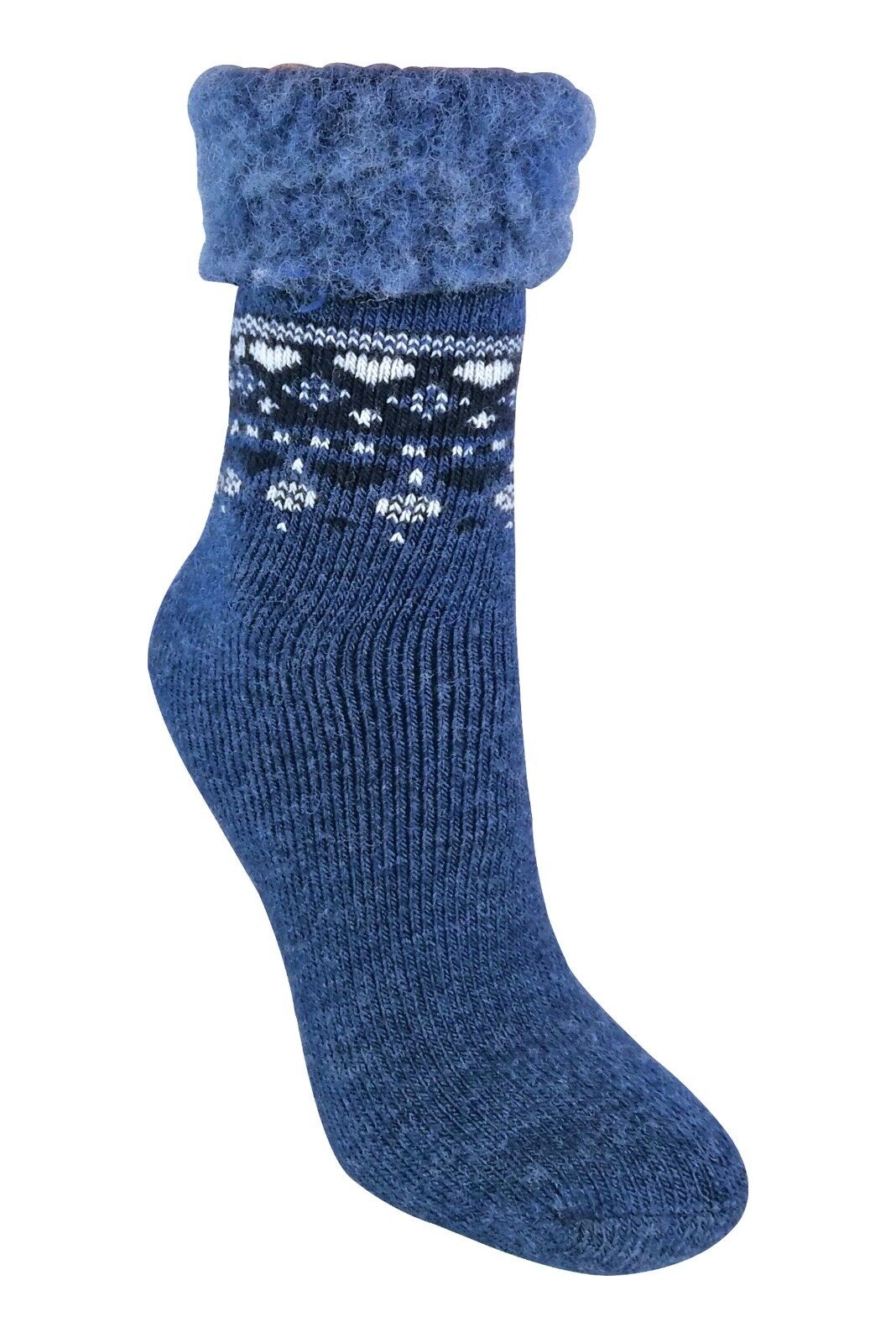 Damen flauschig gemustert Winter warm Thermo Wollmischung Lounge Bett Socken LTOWS - Bild 27 von 54