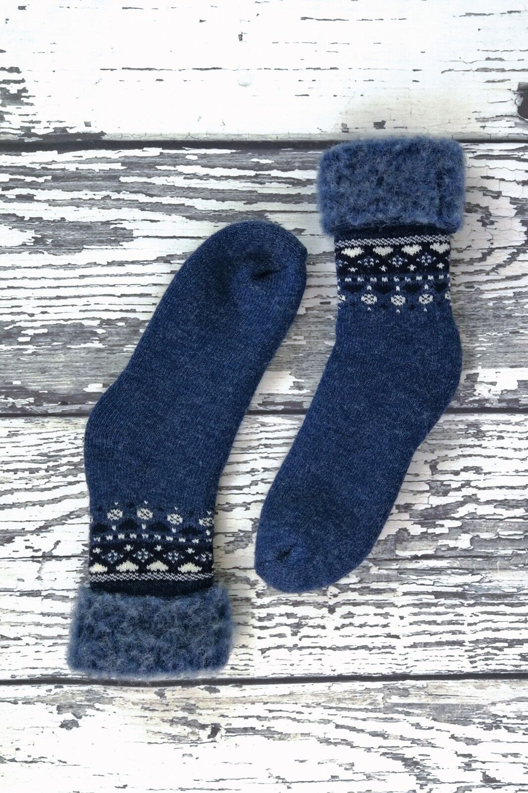 Damen flauschig gemustert Winter warm Thermo Wollmischung Lounge Bett Socken LTOWS - Bild 29 von 54